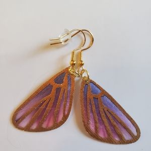 Butterfly wig earings